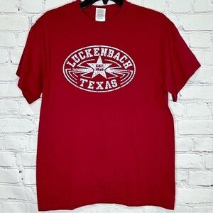 Lukenbach Texas red graphic short sleeve T-shirt